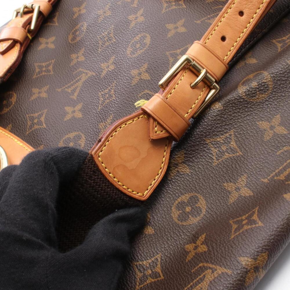 LOUIS VUITTON Authentic Brown Monogram Leather Backpack - Picture 11 of 12